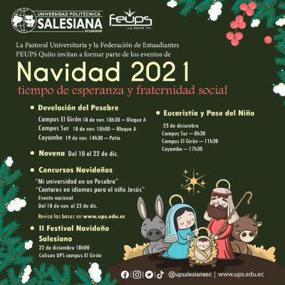 Afiche promocional de Navidad 2021, tiempo de esperanza y fraternidad social